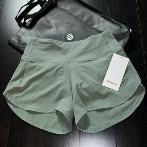 lululemon athletica Pants - LULULEMON SPEED UP HR SHORTS 4” in GRAY EUCALYPTUS SZ 2,6  NWT